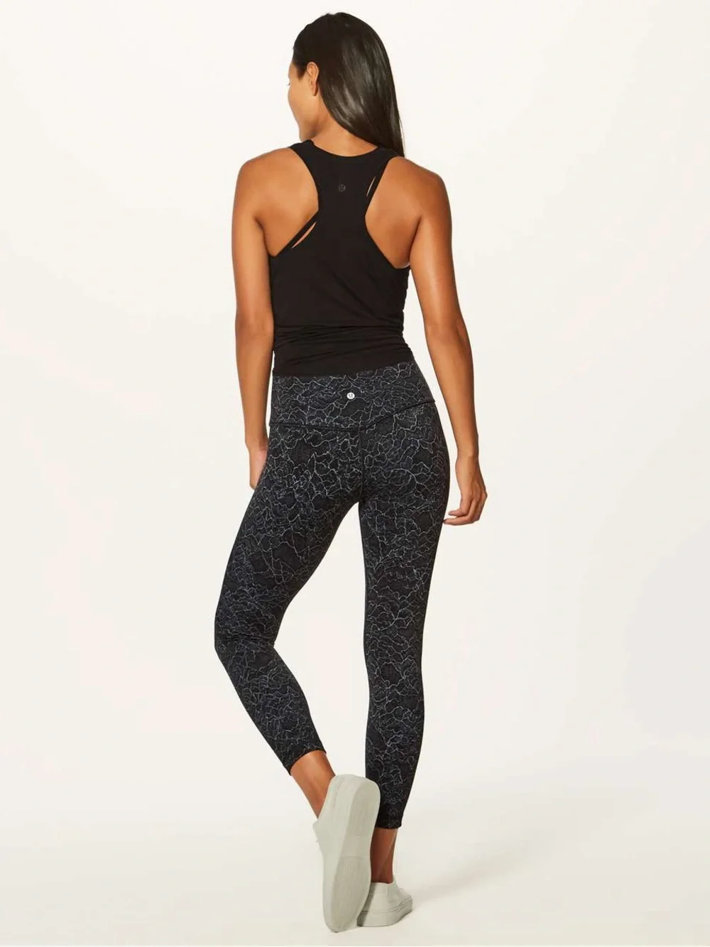 Lululemon Align Pant II 25” Lacescape Dark Cast Black Women’s 2